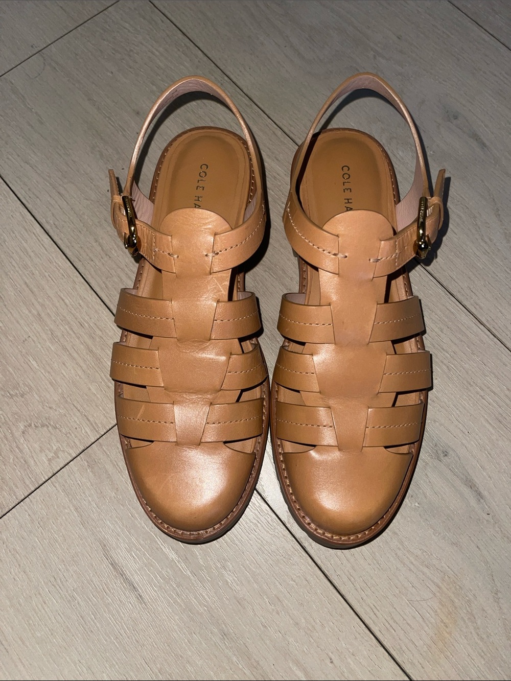 Cole Haan Leather Fisherman Sandals in Tan